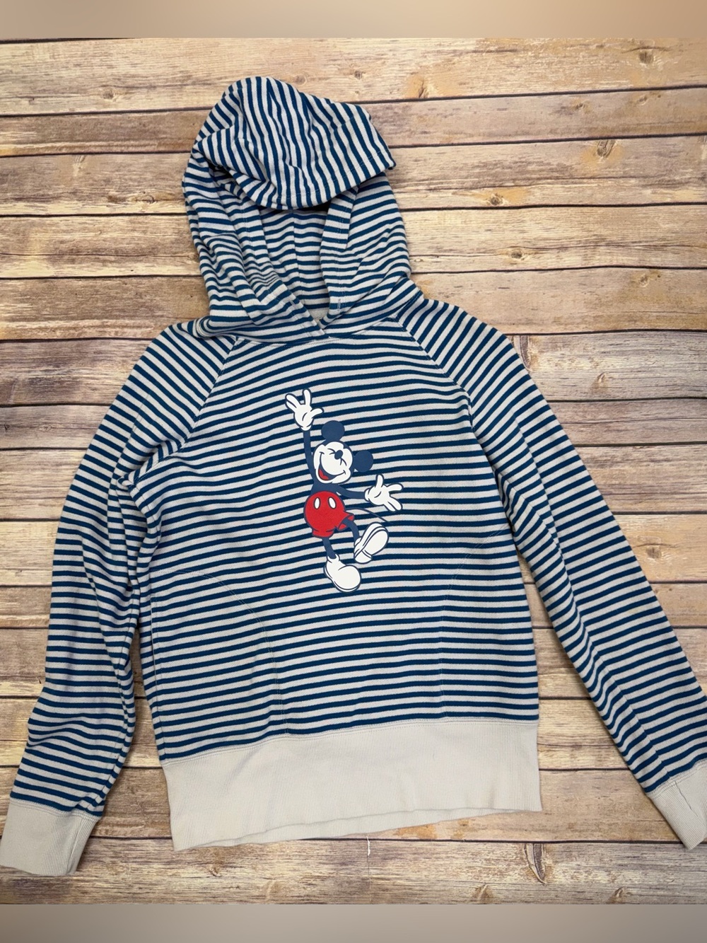 UNIQULO UT Disney Mickey Mouse Striped Hoodie Size Medium